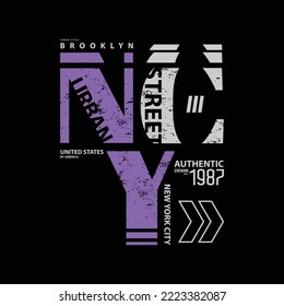 NYC New york illustration typography. perfect for t shirt design