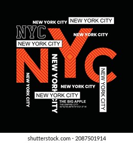 NYC new york typography graphic design in vector illustration.tshirt,print and other uses