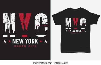 NYC New York Urban Style Typography T-shirt Design