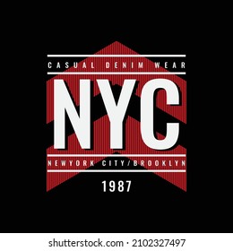 NYC Newyork city illustration typography. perfect for t shirt design