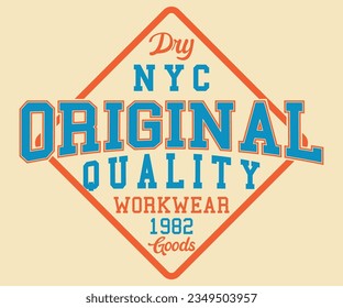NYC Original Quality Dry Goods Design Tee To Print