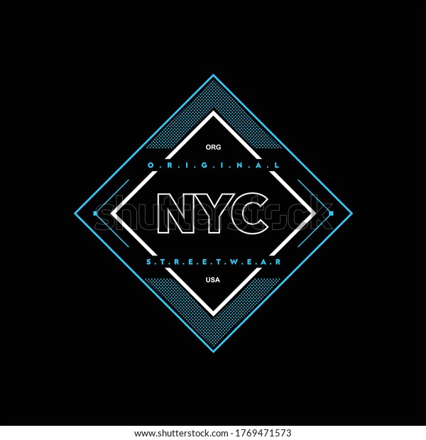 Nyc Original Streetwear Vintage Fashion Stock Vector (royalty Free 