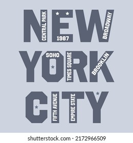 NYC print design district. vector