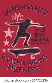 Nyc Skate team graphic design vector art