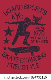 Nyc Skate team graphic design vector art