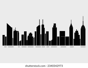 NYC skyline icon isolated on background. New York City skyscrapers symbol modern, simple, vector, icon for website design, mobile app, ui. Vector Illustration