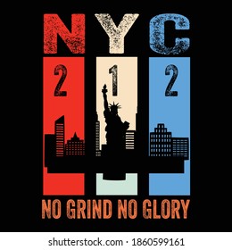 NYC Skyline Vintage Cool TShirt Design