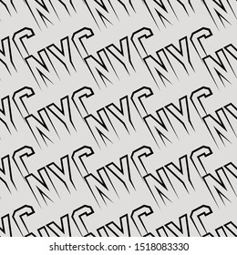 NYC slogan abstract geometric seamless pattern. Graphic vector. Racing background for vinyl wrap and decal. Grunge, neon texture pattern. Sports textile. Fashion military.