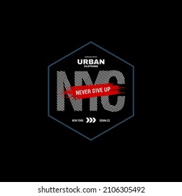 nyc  slogan graphic design t shirt typography vector illustration for modern print
