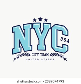 nyc slogan for t shirt design illustration art