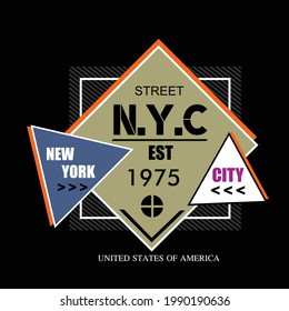 NYC slogan tee graphic typography for printing,illustration,t shirt,stock vector, art