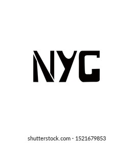 NYC stencil lettering. Spray paint graffiti on white background. Design lettering templates for greeting cards, overlays, posters