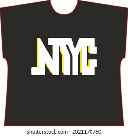 nyc style write design tshirt