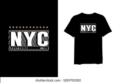 Nyc, stylish t-shirt, and apparel trendy design and typography lettering, print, vector, illustration design.