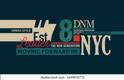 NYC stylish typography slogan design. New York City. Colorful abstract design with the grunge and the lines style. Vector for print tee shirt, typography, poster and other uses. 