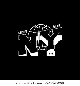 nyc tee graphic typography for print t shirt.
