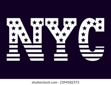 NYC text effect grunge style vector