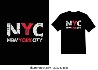 NYC typeface  vector t shirt design