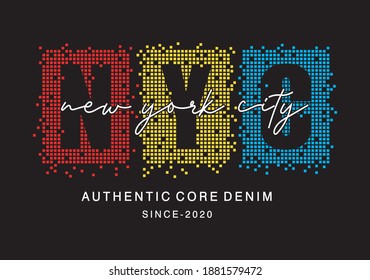 nyc typography design for print t shirt and more 