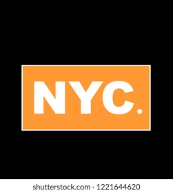 NYC Typography design with simple and trendy concepts