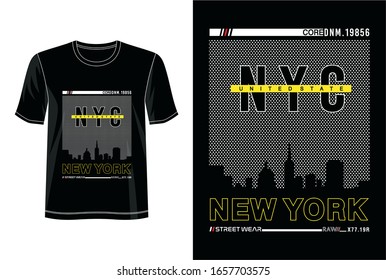 nyc typography for print t shirt 