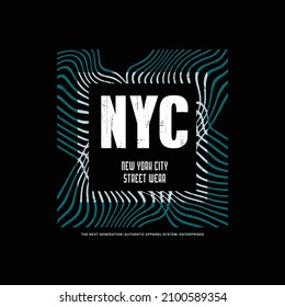 NYC typography for print t shirt
