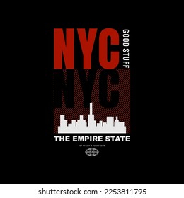 nyc  typography for print t shirt
