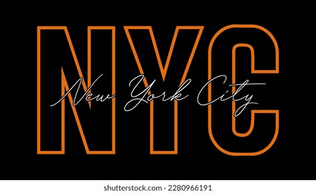 Nyc typography t shirt and apparel design