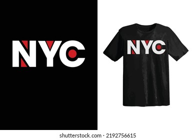NYC typography t shirt design for ready to print