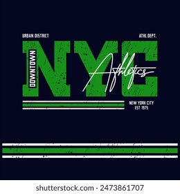 NYC  typography t shirt design.ATHLETIC DEPT.