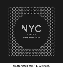 NYC typography t shirt vector