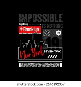 nyc typography, tee shirt and apparel.