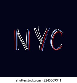 NYC typography tee shirt design vector illustration