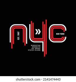 NYC typography t-shirt and apparel design