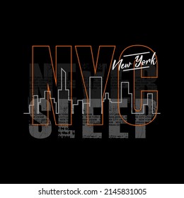 nyc typography tshirt and apparel design 