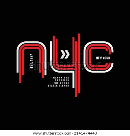 NYC typography t-shirt and apparel design