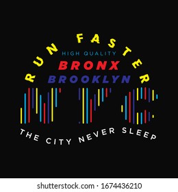 NYC typography for t-shirt design