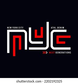 Camiseta y diseño de tipografía de Nueva York.
