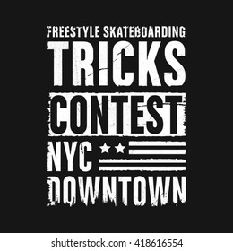 Nyc typography, t-shirt graphics, vectors