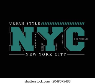 NYC Typography Vector T-shirt Design 