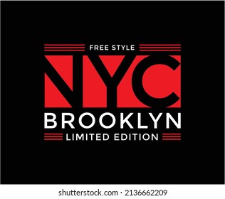 NYC Typography Vector T-shirt Design for print 