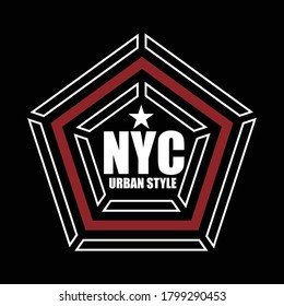 nyc urban style design typography,vector illustration for print