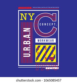 nyc urban typography tee shirt design graphic new artistic art,vector illustration modern vintage element