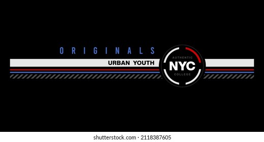 nyc urban youth vintage fashion t-shirt design