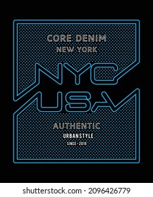 NYC USA Custom Vector T-Shirt Design
