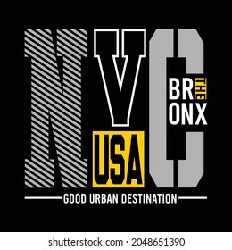 nyc  usa  design  typography vector  illustration for print