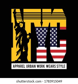 nyc usa manhattan design typography,vector illustration for print