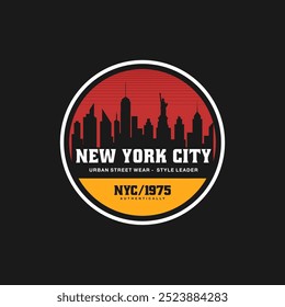 NYC vetor t-shirt e design de vestuário, tipografia, impressão, cartaz, etc. 