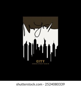 NYC vetor t-shirt e design de vestuário, tipografia, impressão, cartaz, etc. 