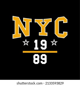 nyc Vektortypografie für T-Shirt-Varianzkleidung. perfekt für einfaches T-Shirt-Design